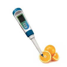 Digital pH Meter with ATC, 0-14 Range Food pH Tester for Cheese, Meat, and Fruit